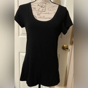 Ladies Size Large In Your Face Apparel Black Scoop Neck Shirt